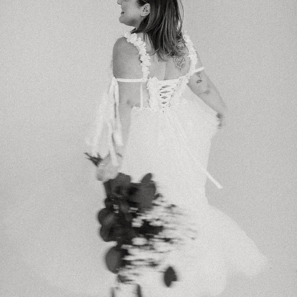 Ava Gowns Willow Tea Length White Bridal Gown - Picture 4 of 6